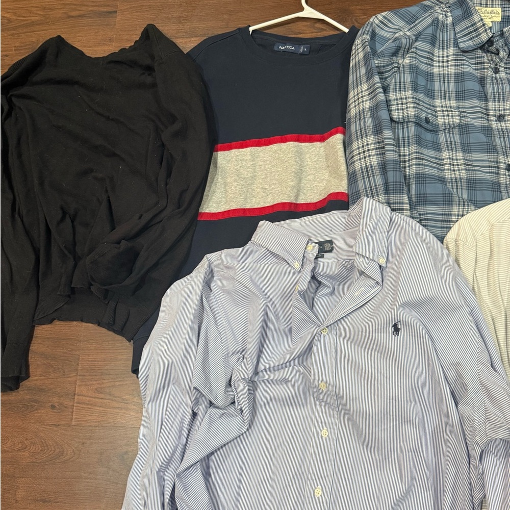 Men’s Brand Name Clothing Lot – 20 Pc Button-Down Shirts & Sweaters Size XL-XXL - Picture 8 of 10